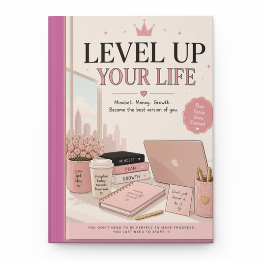 Level Up Your Life Journal | Hardcover Matte Planner for Growth & Mindset